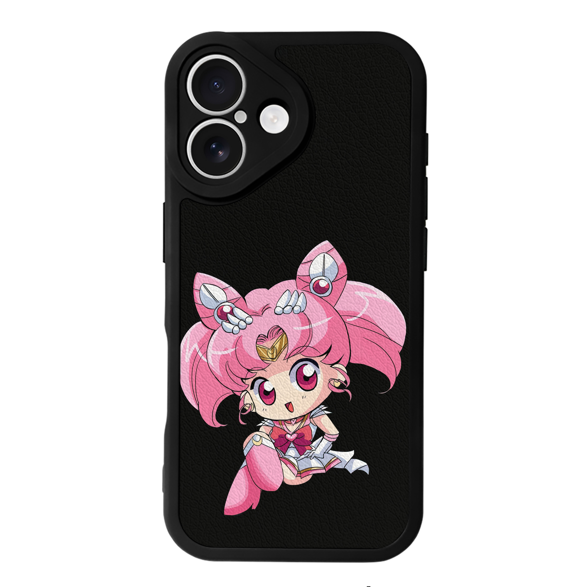 （画像用） 美少女戦士セーラームーン ちびうさ Sailor Moon Chibiusa Tsukino Usagi Small Lady Serenity 【iPhone 16シリーズ対応】シリコンスマホケース（レザー調） 材質：シリコン